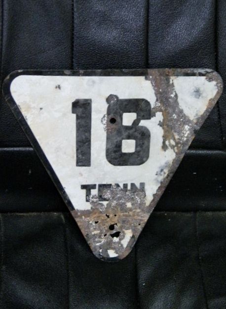 $OLD Tennessee State Highway #16 Porcelain Road Sign