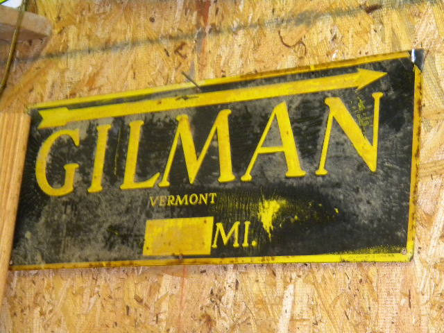 $175 Gillman Arrow Vermont Mileage SST Tin Sign