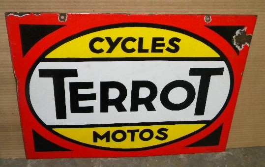 $OLD Terrot French DSP Motorcycle Dealer Sign