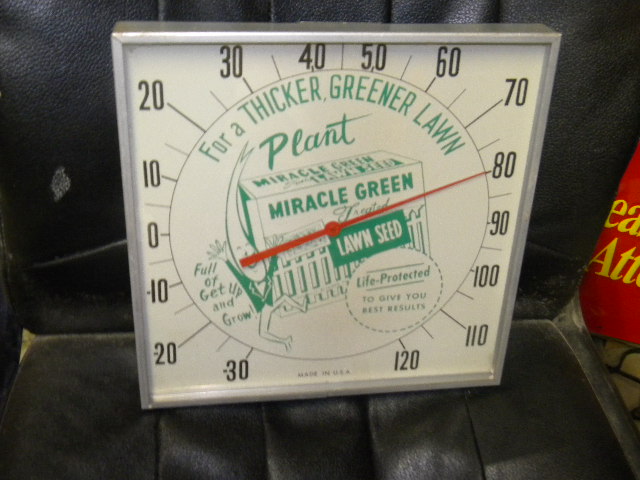 $OLD Miracle Green Lawn Thermometer
