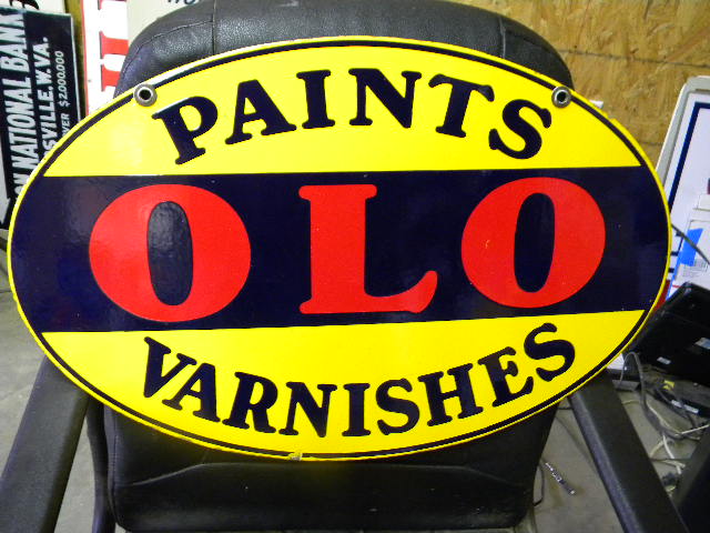 $OLD OLO Paints Varnishes OHIO DSP Porcelain Sign