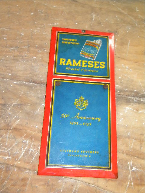 $OLD Rameses Tin Cigarette Sign