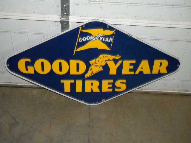 $OLD Good Year Tires SSP Porcelain Sign