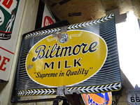 $OLD Biltmore Dairy Farms Spinner Sign w/ Bracket Asheville NC