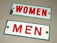 $OLD Associated Men's & Women's Restroom Signs