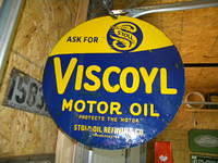 $OLD Rare Stoll Viscoyl DSP Porcelain Sign