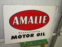$OLD Amalie DST Flange Tin Sign