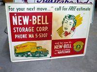 $OLD Graphic Mayflower Tin Sign w/ Bus Graphics