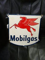 $OLD Mobilgas Porcelain Gas Pump Sign w/ Pegasus