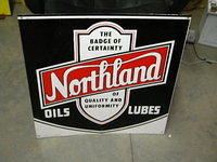 $OLD Northland Motor Oils SST Tin Sign