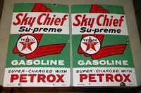 $OLD Pair Sky Chief Pump Signs