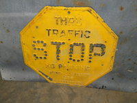 $OLD Rare Early Embossed US Park Police Stop Reflector Sign