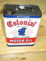 $SOLD Colonial 2 Gallon Can with Minuteman Graphics