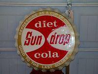 $OLD Golden cola Diet Bottlecap tin Sign