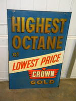 $OLD Crown Gasoline DST Sign