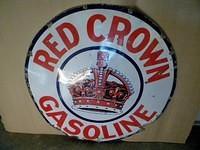 $OLD Red Crown SSP 42 Inch Porcelain Sign