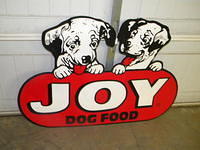 $OLD Original Joy Dog Food Diecut Sign