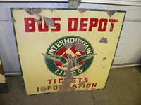 $OLD Intermountain Bus DSP Porcelain Sign