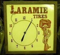 $OLD Laramie Tires Clock w/ Graphics