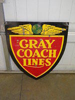 $OLD Gray Coach Lines DSP Shield Sign Bus Original