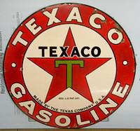 $OLD Texaco 42 Inch SSP Porcelain Sign