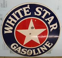 $OLD White Star Gasoline Porcelain Sign (side #2)