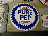 $OLD Pure Pep 15 Inch Porcelain Sign