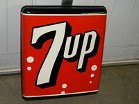 $OLD Original 7 UP Bubble tin Sign