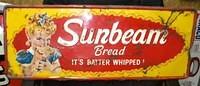 $OLD Sunbeam Bread Tin Sign 1960s