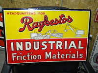 $OLD Raybestos Industrial Farm Masonite Sign w/ Graphics