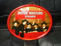 $OLD Dutch Masters Cigars Embossed Tin Litho Sign