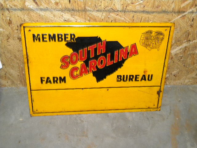 $OLD South Carolina Farm Bureau Tin Sign
