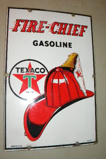 $OLD Texaco Fire Chief Sign