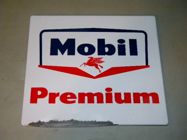 $OLDMobil Premium Pump Sign Porcelain