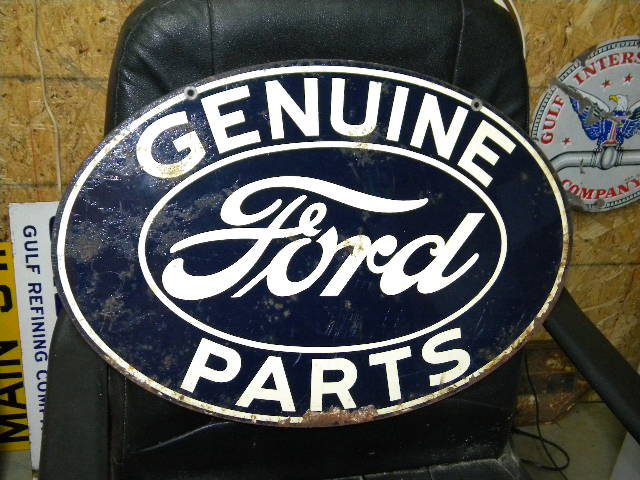 $OLD Ford Genuine Parts DST Tin Sign