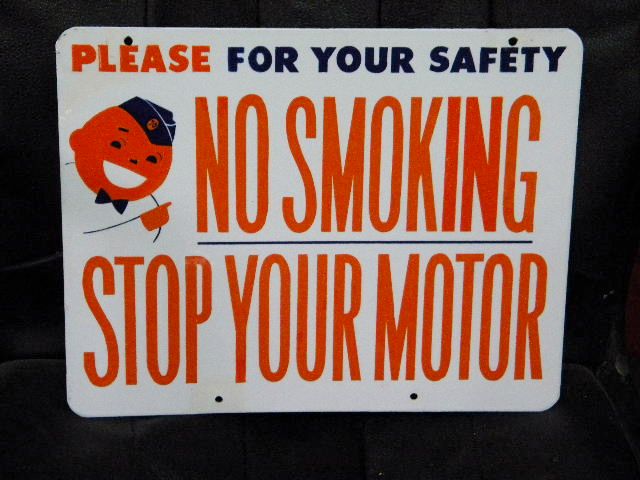 $OLD Union 76 w/ Minuteman Graphics Porcelain No Smoking Sign