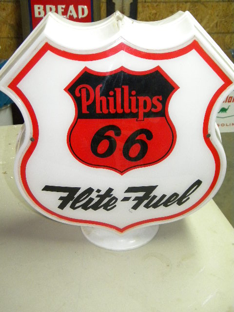 $OLD Phillips 66 Flite Fule Gas Pump Globe