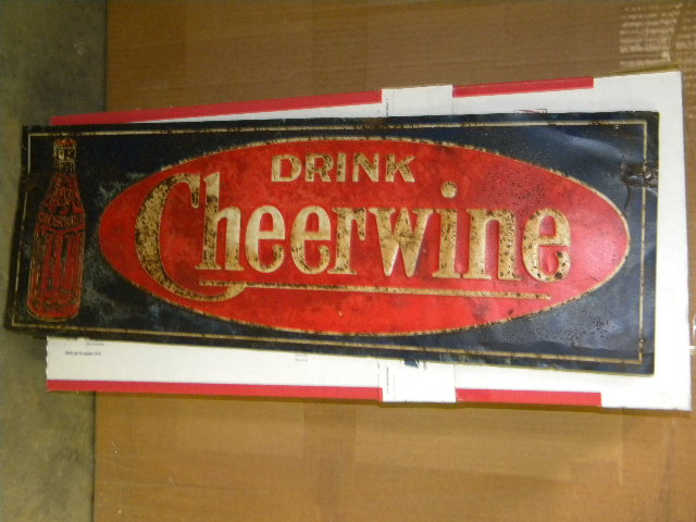 $OLD Early Cheerwine Sign w/ Bottle Graphics