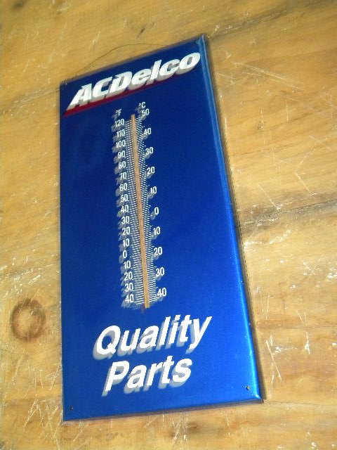 $OLD AC Declo GM Tin Thermometer Sign