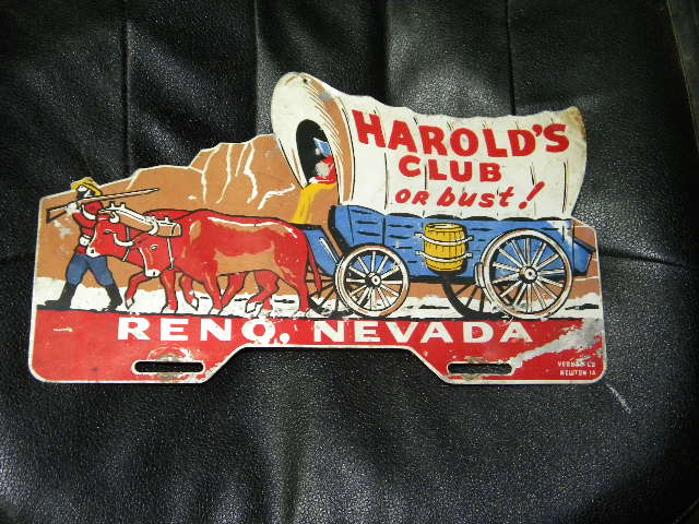 $OLD Harolds Casino License Plate Topper Attachment
