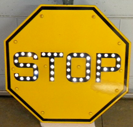 $OLD Porcelain STOP Sign w/ Reflectors Beautiful Sign
