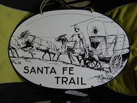 $OLD Original Santa Fe Trail SSP Porcelain Sign w/ Graphics