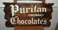 $OLD Puritan Cincinnati Chocolates Sign