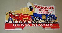 $OLD Harold Club or Bust!  Casino License Plate Topper Reno, Nevada