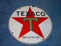 $OLD Odd Texaco 10 inch lubester Sign