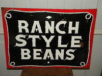 $OLD Ranch Style Beans Embossed Tin Sign