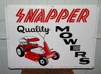 $OLD Old Snapper Lawnmower Embossed Tin Sign
