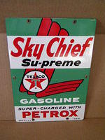 $OLD Sky Chief w/ Petrox 15x10 inch Pump Sign