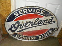 $OLD Overland Genuine Parts DSP Porcelain Sign
