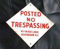 $OLD No Tresspassing NC Sign Rockingham